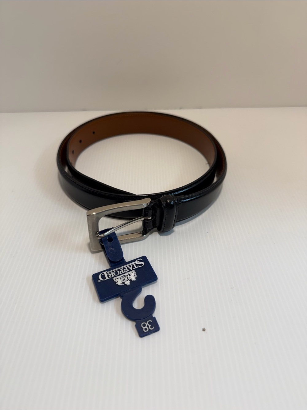 NWT Stafford Men’s Black Dress Belt Size 38